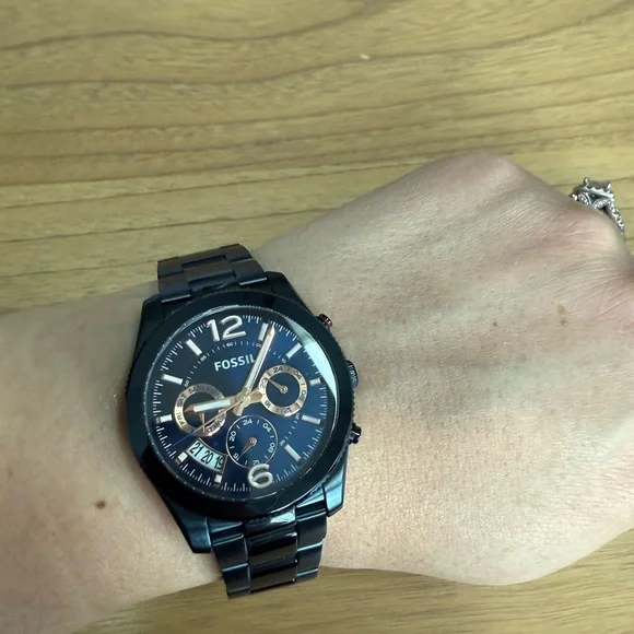 Fossil Perfect Boyfriend Blue Chronograph Watch - Picture 5 of 6